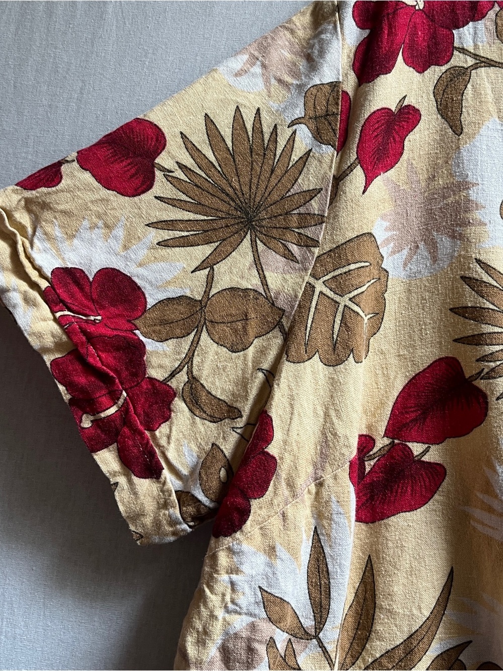 Vintage Sag Harbor Linen Rayon Blend Tropical Buttondown Shirt Sz 2XL - Picture 5 of 7